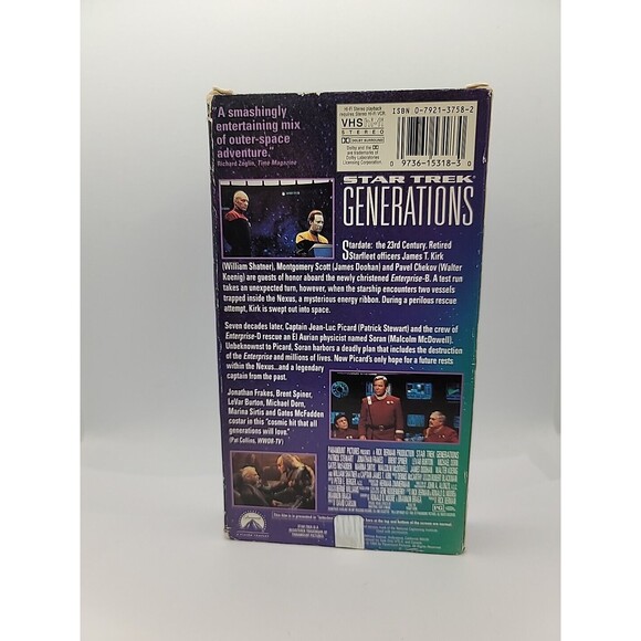 Sealed Vintage Star Trek Generations Wideacreen VHS Tape 1995 - Picture 3 of 9
